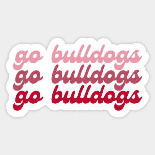 go bulldogs gradient Sticker